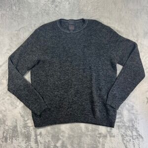 Monte Rosso Sweater Mens XL Charcoal Grey Wool Cotton Made in‎ Italy